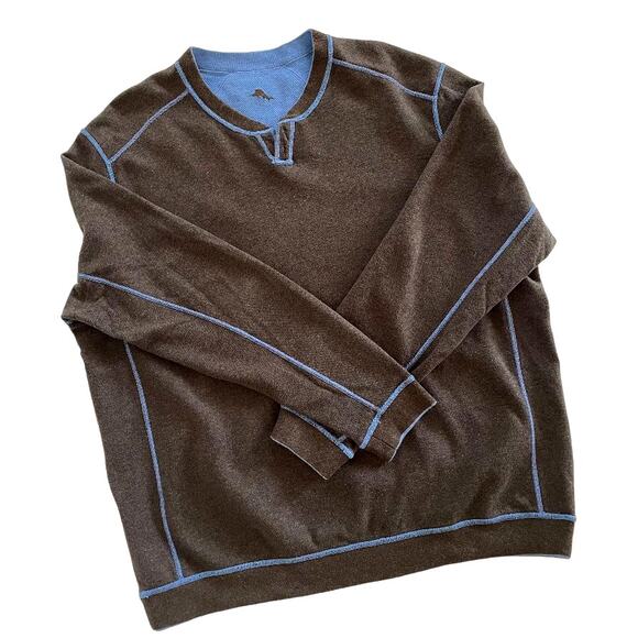 Tommy Bahama Reversible Sweater Brown/Blue‎ Size X-Large - Picture 1 of 10